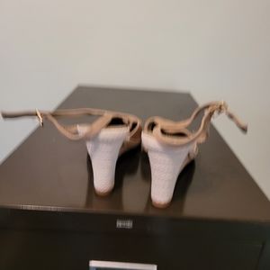 espadril shoes women's size 12 two pairs tan and cream